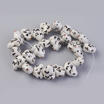 Handmade Porcelain Beads Strands PORC-L033-009-1