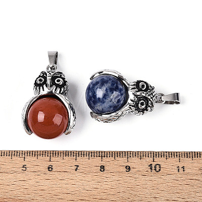 Natural Mixed Stone Pendants G-T143-24M-1