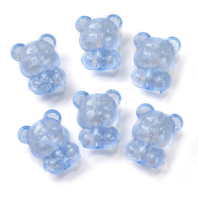 Luminous Transparent Acrylic Beads OACR-G033-06D-02-1