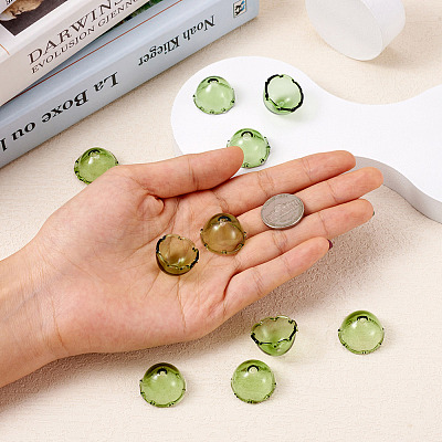 10Pcs Glass Bead Cone for Wind Chimes Making GLAA-TA0002-24A-1