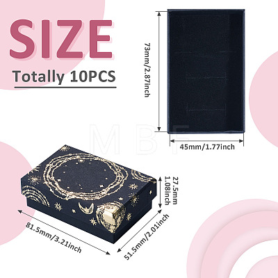 10Pcs Sun Moon Star Printed Cardboard Gift Boxes CBOX-TA0001-21D-1