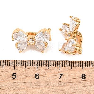 SHEGRACE Brass Micro Pave Clear Cubic Zirconia Twister Clasps XGRQ5K271-829G-1