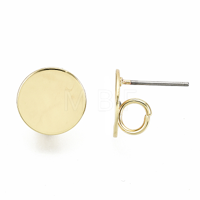 Rack Plating Iron Stud Earring Findings IFIN-N008-007-RS-1