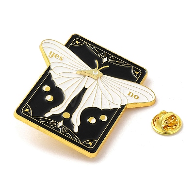 Rotatable Pointer Butterfly Talking Board Enamel Pins JEWB-M029-10G-01-1