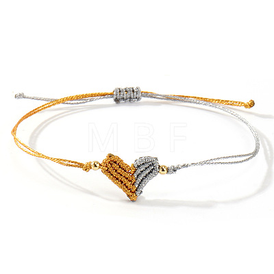 Polyester & Synthetic Fibre Cord Braided Bracelets for Women HY5944-1-1