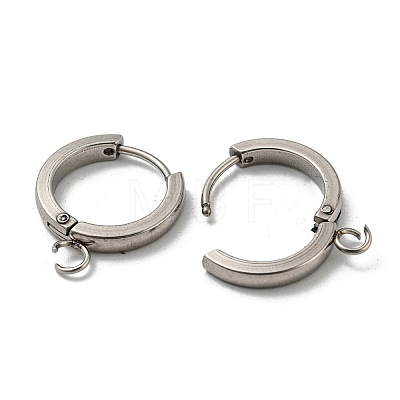 201 Stainless Steel Huggie Hoop Earrings Findings STAS-A167-01K-P-1