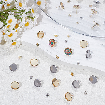 304 Stainless Steel Stud Earring Findings STAS-UN0065-01-1