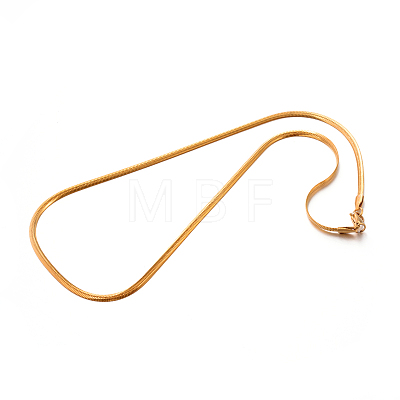 304 Stainless Steel Herringbone Chain Necklaces X-STAS-M174-015G-03-1