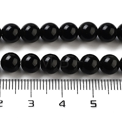 Natural Obsidian Bead Strands X-G-R173-6mm-02-1
