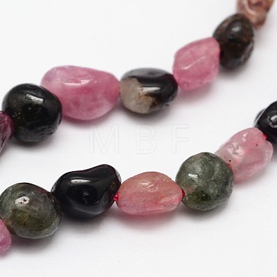 Nuggets Natural Tourmaline Beads Strands X-G-N0164-06-1