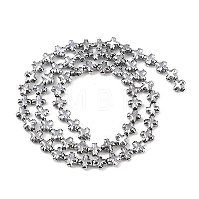 Electroplated Synthetic Non-magnetic Hematite Beads Strands G-K375-E03-01-1