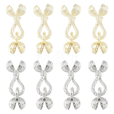 4Pcs Locking Double Brass Bead Tips KK-YW0004-62P-1
