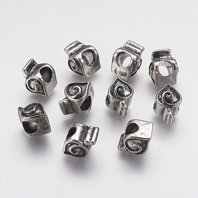 304 Stainless Steel European Beads Enamel Settings LS-STAS-J022-090AS-1