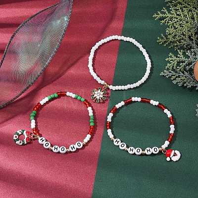 3Pcs Glass Stretch Bracelet Sets BJEW-MZ00106-1