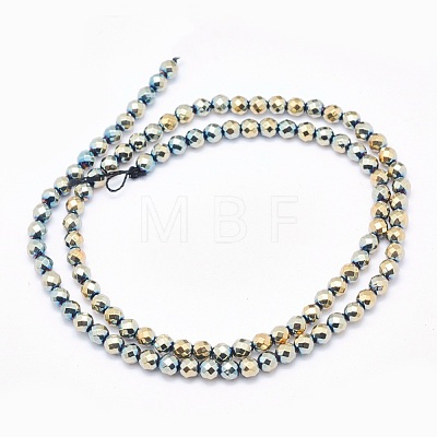 Electroplate Non-magnetic Synthetic Hematite Beads Strands G-L486-D-19-1