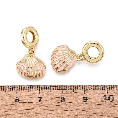 Brass Enamel European Dangle Charms KK-N287-34G-05-1