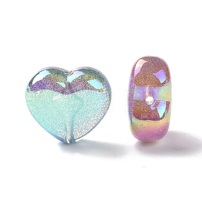 UV Plating Rainbow Iridescent ABS Plastic Glitter Powder Beads KY-G025-06-1