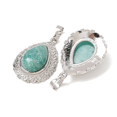 Natural Amazonite Pendants GG-CBA0251-08A-P-1