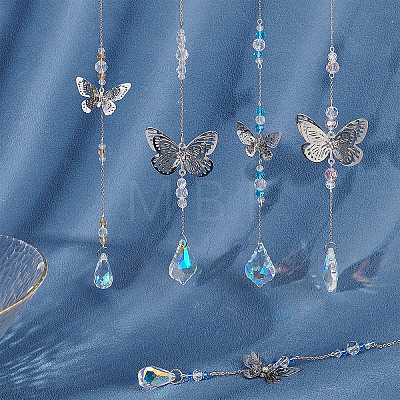 Butterfly Suncatcher Making Kit for Hanging Pendant Ornament DIY-SC0020-49-1
