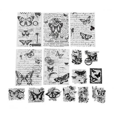 30Pcs 15 Styles Butterfly Theme Scrapbook Paper Kits DIY-D075-09-1