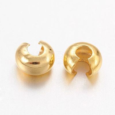 Brass Crimp Beads Covers X-KK-H291-NFG-NF-1