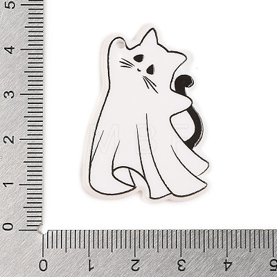 Halloween Theme Opaque Acrylic Pendants SACR-S034-03A-1