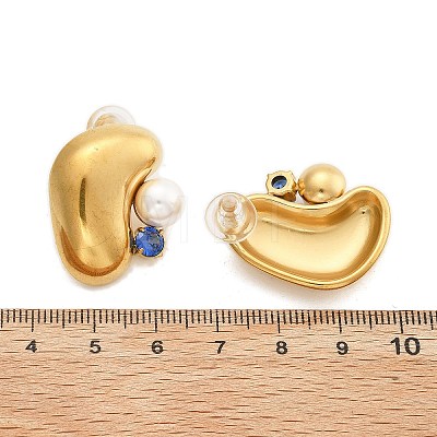 304 Stainless Steel Stud Earrings EJEW-R020-01G-01-1