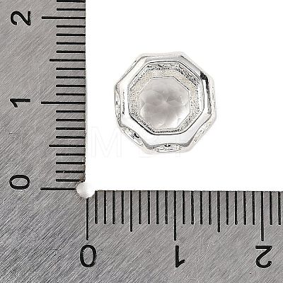 Brass Micro Pave Cubic Zirconia Beads KK-D408-11S-01A-1