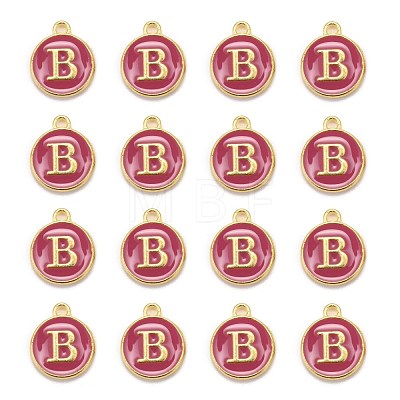Golden Plated Alloy Enamel Charms X-ENAM-S118-08B-1