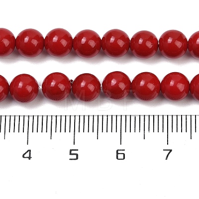 Shell Pearl Beads Strands BSHE-K015-6mm-01-1