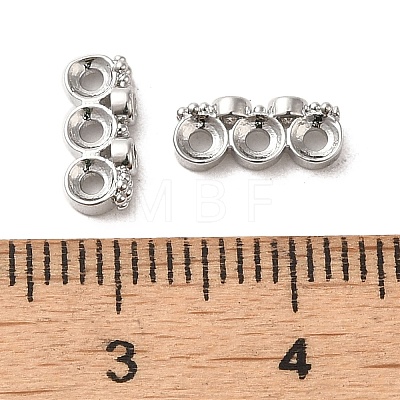 Brass Micro Pave Clear Cubic Zirconia Slide Charms KK-G481-01P-1