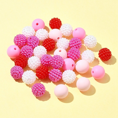 DIY Round Silicone & Acrylic & Berry Beads Making Findings Kits DIY-FS0006-26D-1