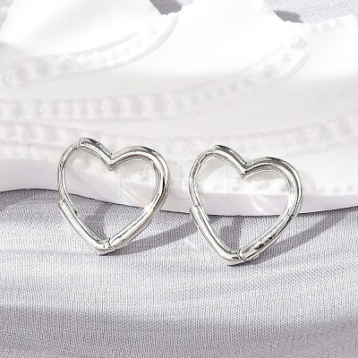 Brass Huggie Hoop Earrings LS-EJEW-C502-09P-1