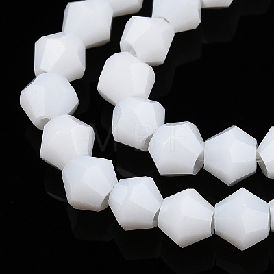 Opaque Solid Color Imitation Jade Glass Beads Strands EGLA-A039-P6mm-D15-1