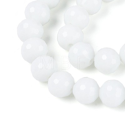 Opaque Solid Color Glass Bead Strands GLAA-R095-P8mm-01-1