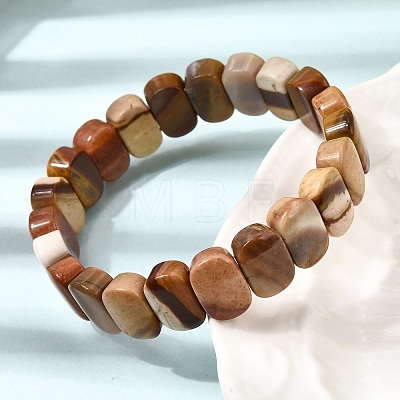 Natural Mookaite Beaded Stretch Bracelets for Women Men BJEW-D461-02E-1