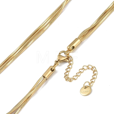 304 Stainless Steel Snake Chain Necklaces NJEW-U004-05G-1