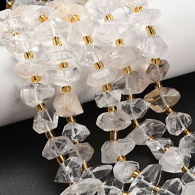 Natural Quartz Crystal Beads Strands G-F833-T02-02-1