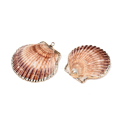 Natural Scallop Shell Pendants SSHEL-N038-17-1