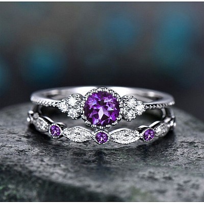 Alloy Micro Pave Cubic Zirconia Finger Rings for Women FS-WG2E042-10-1