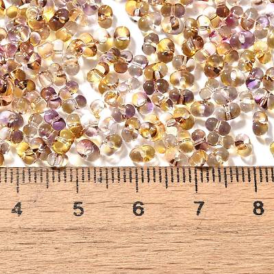 Transparent Baking Paint Glass Seed Beads SEED-A033-06A-02-1