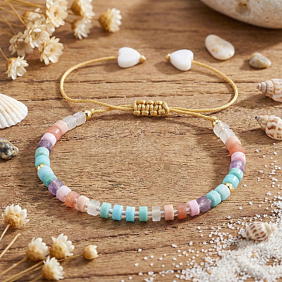 Chakra Natural Shell & Natural & Synthetic Mixed Gemstone Beads Braided Bead Bracelets ZA7321-1-1