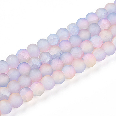 Crackle Glass Beads Strands GLAA-N009-6mm-04-1