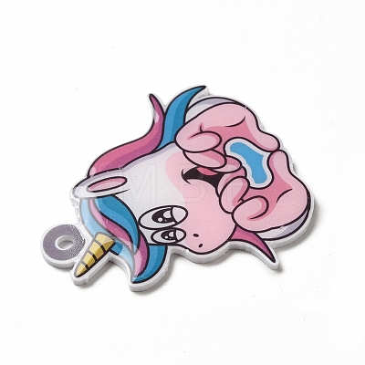 Cartoon Opaque Acrylic Pendants MACR-K330-33F-1