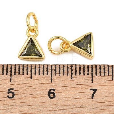 Brass Pave Cubic Zirconia Charms CU-CBA3D67-10G-09-1