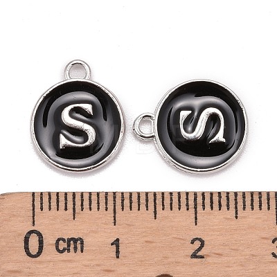 Platinum Plated Alloy Charms X-ENAM-S118-02S-P-1