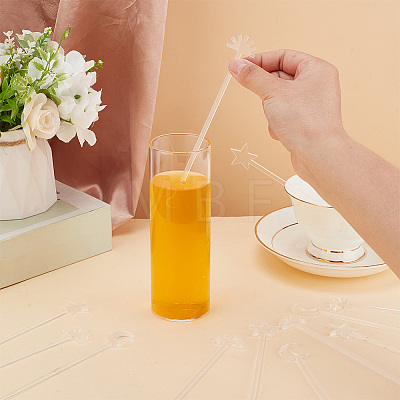  30Pcs 3 Style Transparent Acrylic Stirring Rods TACR-NB0001-30A-1