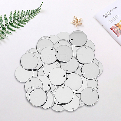 60Pcs Stainless Steel Pendants STAS-CY0001-10-1