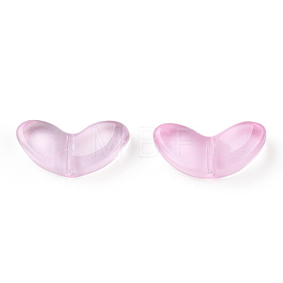 Spray Painted Transparent Glass Beads LS-GLAA-T022-27D-1