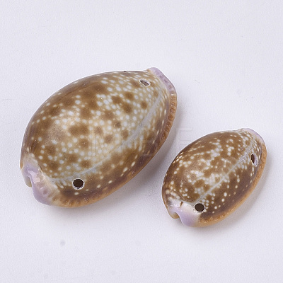 Natural Cowrie Shell Links connectors X-SSHEL-N034-22-1